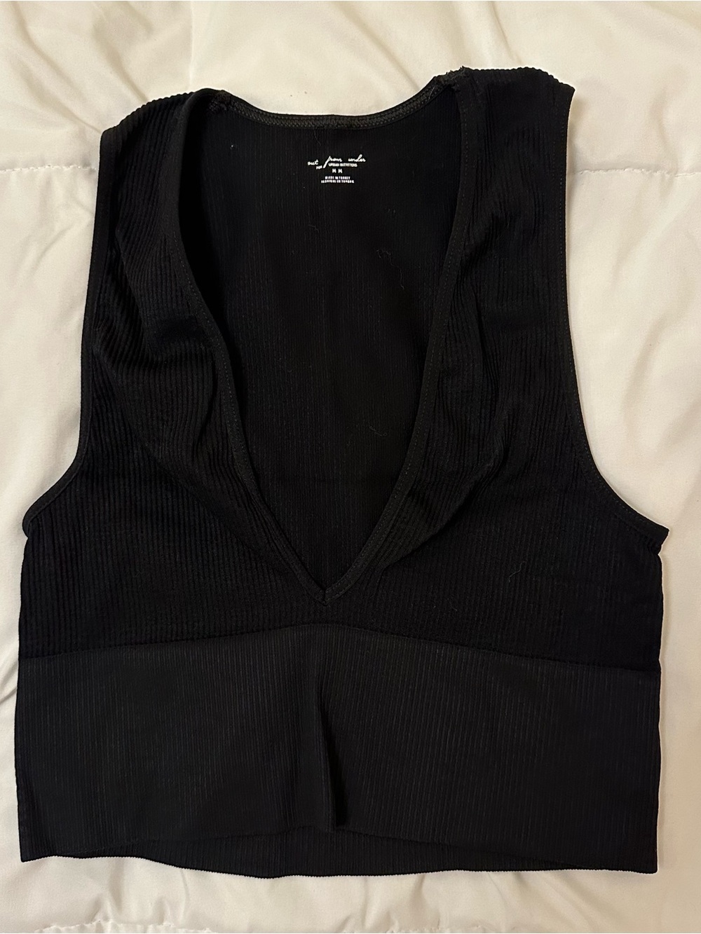 Urban Outfitters Out From Under black ribbed crop tank top